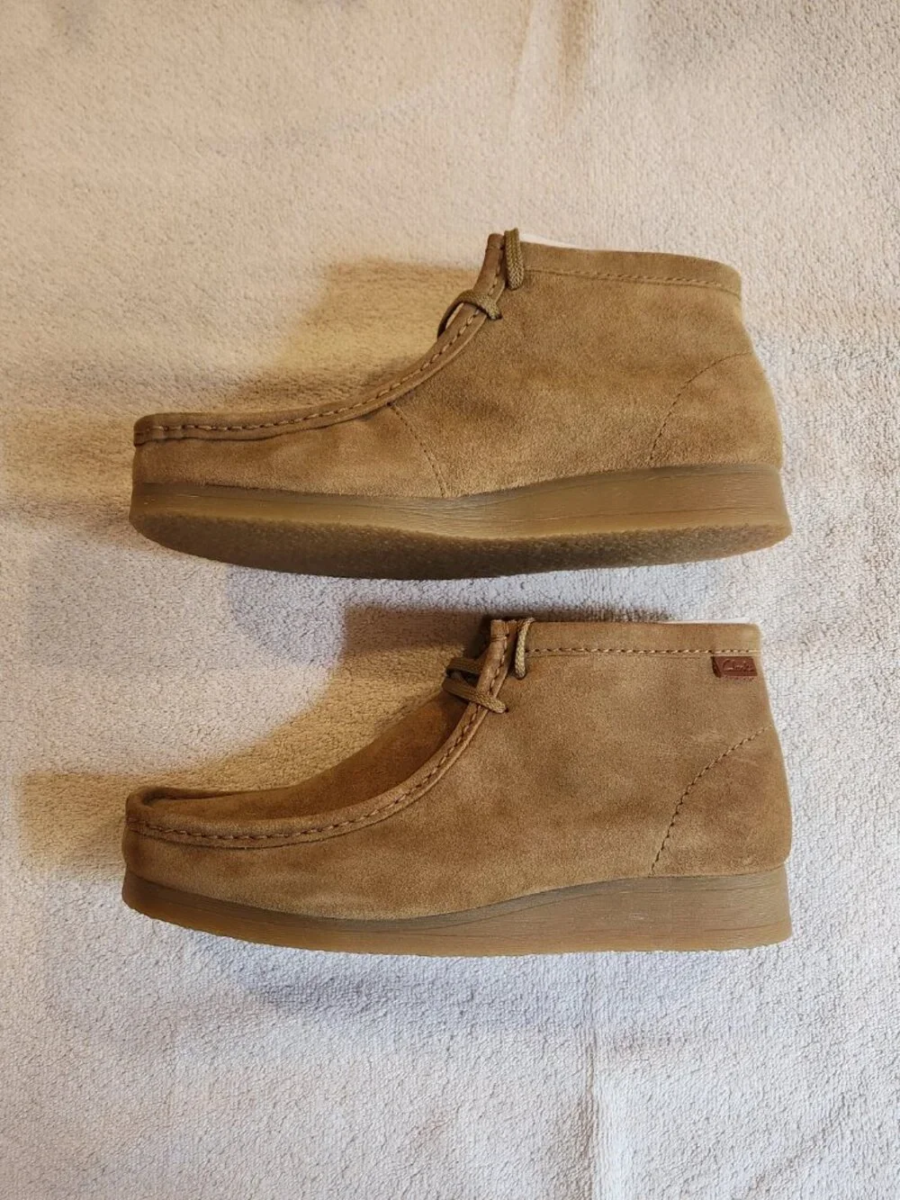 Clarks Wallaston Suede Boot Dark Sand Men's 12 Wide